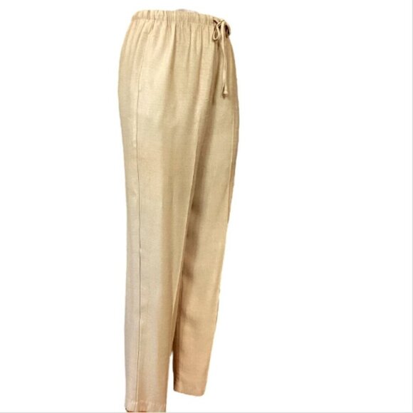 VTG David Paul New York Pull-On Straight Trouser Pants Sz S Tan-Beige #295J - Picture 2 of 7